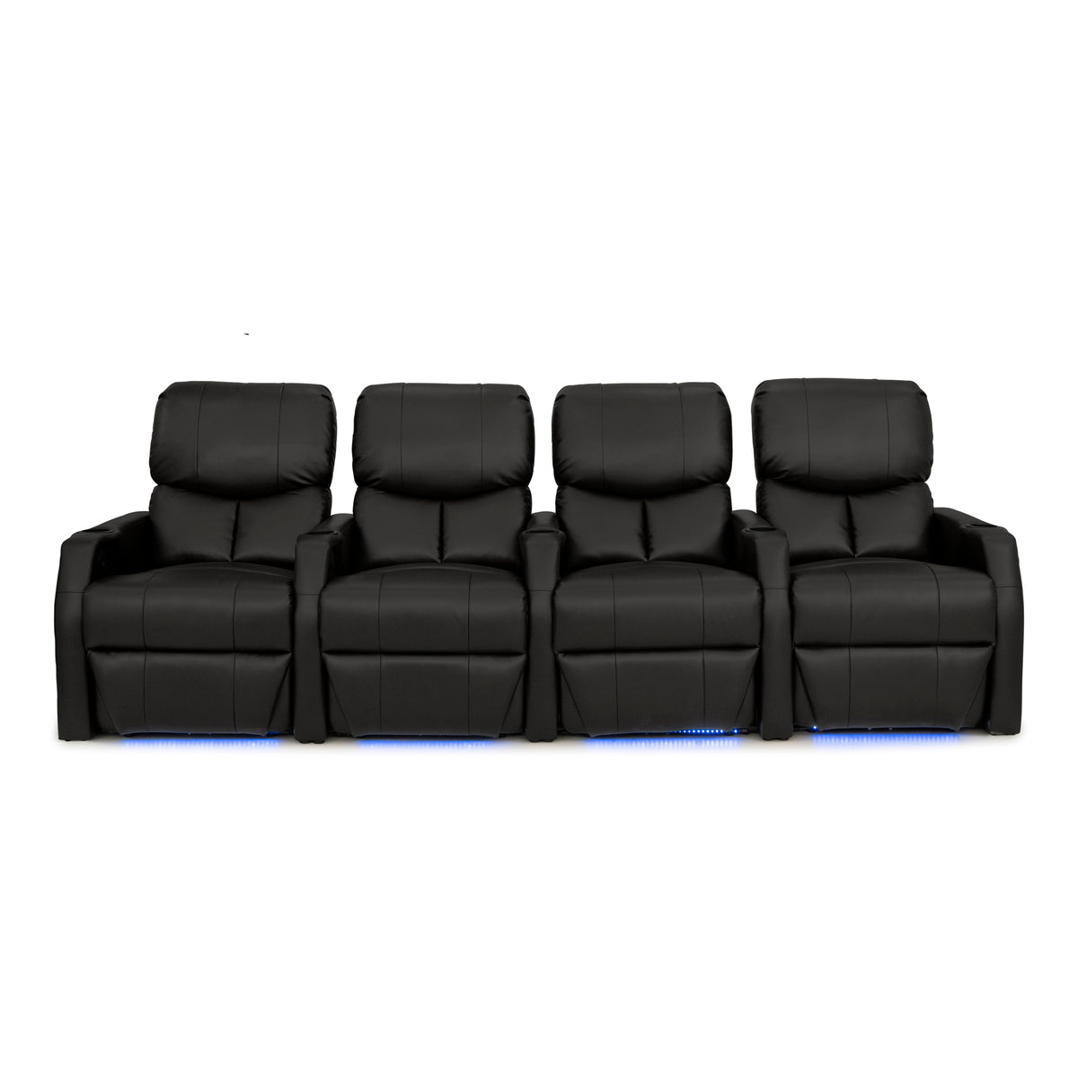 12006 Leather Gel Spacesaver Home Theater Seating