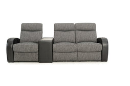 Rialto Italian Leather & Fabric Console Table Home Theater Seating