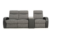 Rialto Italian Leather & Fabric Console Table Home Theater Seating