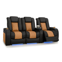Diamante CoolZeroᵀᴹ Italian Leather Two-Tone Home Theater Seating
