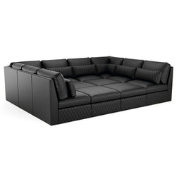 Diamante Media Room U-Sectional Modular Sofa