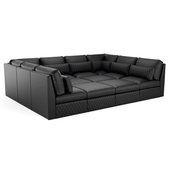 Diamante Media Room U-Sectional Modular Sofa