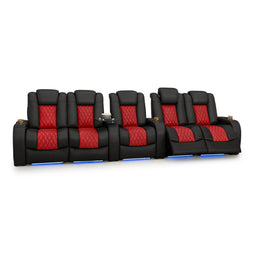 Diamante CoolZeroᵀᴹ Italian Leather Two-Tone Home Theater Seating