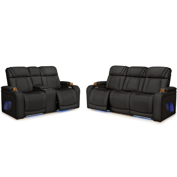 Endeavour HeatZeroᵀᴹ Italian Leather Home Theater Sofa & Loveseat