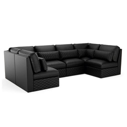 Diamante Media Room U-Sectional Modular Sofa