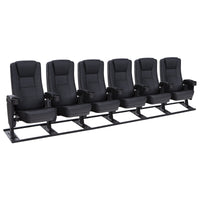 Seatcraft Montago Free-Standing Base Movie Seats, Vinyl, Black