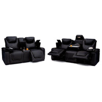 Seatcraft Vienna Sofa & Loveseat Italian Leather, Powered Headrest & Lumbar, Power Recline