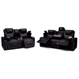 Seatcraft Vienna Sofa & Loveseat Italian Leather, Powered Headrest & Lumbar, Power Recline