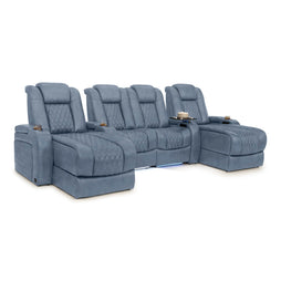 Diamante Chaise CoolZeroᵀᴹ Italian Leather Home Theater Seating
