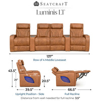 Luminis LT HeatZeroᵀᴹ Wedge Console Home Theater Seating