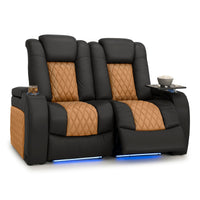 Diamante CoolZeroᵀᴹ Italian Leather Two-Tone Home Theater Seating