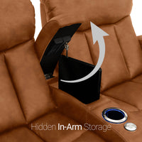 Grenada Italian Leather Home Theater Seating Single Recliner