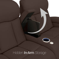Grenada Italian Leather FRONTROW Theater Seating® Home Theater Seat Single Recliner