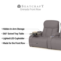 Grenada Italian Leather FRONTROW Theater Seating® Home Theater Seat Single Recliner