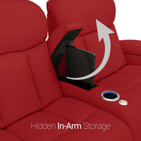 Grenada Italian Leather FRONTROW Theater Seating® Home Theater Seat Single Recliner
