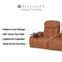 Grenada Italian Leather FRONTROW Theater Seating® Home Theater Seat Single Recliner