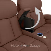 Grenada Italian Leather FRONTROW Theater Seating® Home Theater Seat Single Recliner