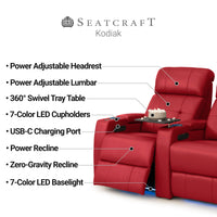 Kodiak CoolZeroᵀᴹ Italian Leather Home Theater Seating