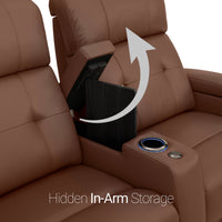 Kodiak CoolZeroᵀᴹ Italian Leather Home Theater Seating Single Recliner