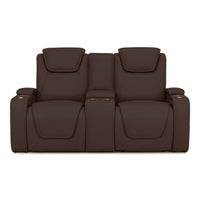 Seatcraft Vienna Loveseat Italian Leather, Powered Headrest & Lumbar, Power Recline