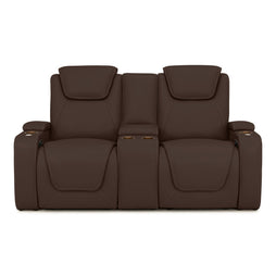 Seatcraft Vienna Loveseat Italian Leather, Powered Headrest & Lumbar, Power Recline