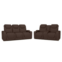 Seatcraft Vienna Sofa & Loveseat Italian Leather, Powered Headrest & Lumbar, Power Recline