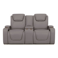 Seatcraft Vienna Loveseat Italian Leather, Powered Headrest & Lumbar, Power Recline