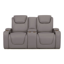 Seatcraft Vienna Loveseat Italian Leather, Powered Headrest & Lumbar, Power Recline
