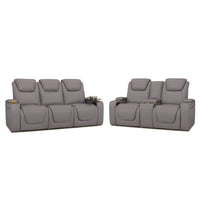 Seatcraft Vienna Sofa & Loveseat Italian Leather, Powered Headrest & Lumbar, Power Recline