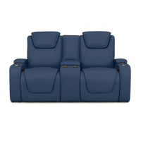 Seatcraft Vienna Loveseat Italian Leather, Powered Headrest & Lumbar, Power Recline