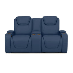 Seatcraft Vienna Loveseat Italian Leather, Powered Headrest & Lumbar, Power Recline