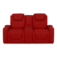 Seatcraft Vienna Loveseat Italian Leather, Powered Headrest & Lumbar, Power Recline