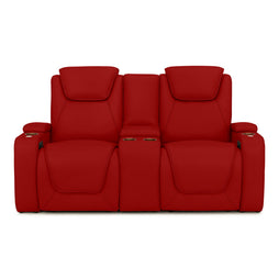 Seatcraft Vienna Loveseat Italian Leather, Powered Headrest & Lumbar, Power Recline