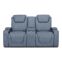 Seatcraft Vienna Loveseat Italian Leather, Powered Headrest & Lumbar, Power Recline