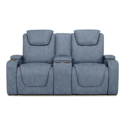 Seatcraft Vienna Loveseat Italian Leather, Powered Headrest & Lumbar, Power Recline
