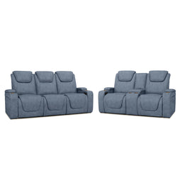 Seatcraft Vienna Sofa & Loveseat Italian Leather, Powered Headrest & Lumbar, Power Recline