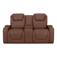 Seatcraft Vienna Loveseat Italian Leather, Powered Headrest & Lumbar, Power Recline