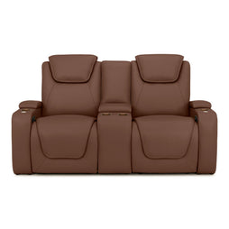 Seatcraft Vienna Loveseat Italian Leather, Powered Headrest & Lumbar, Power Recline