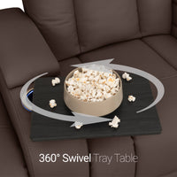 Serenity Italian Leather Home Theater Seating Single Recliner