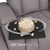 Serenity Italian Leather Home Theater Seating Single Recliner