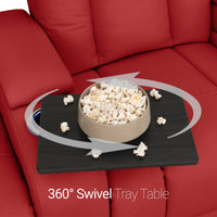 Serenity Italian Leather Home Theater Seating Single Recliner