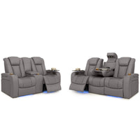 Seatcraft Anthem Sofa & Loveseat Italian Leather, Powered Headrest, Power Recline