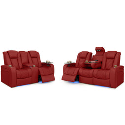Seatcraft Anthem Sofa & Loveseat Italian Leather, Powered Headrest, Power Recline