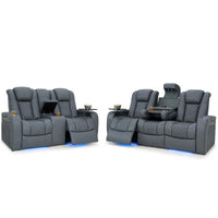 Seatcraft Anthem Sofa & Loveseat Italian Leather, Powered Headrest, Power Recline