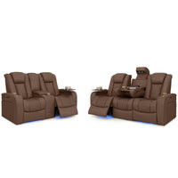 Seatcraft Anthem Sofa & Loveseat Italian Leather, Powered Headrest, Power Recline