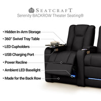 Serenity Leather BACKROW Home Theater Seating® Single Recliner