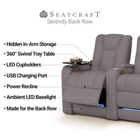 Serenity Leather BACKROW Home Theater Seating® Single Recliner