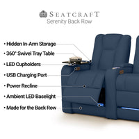 Serenity Leather BACKROW Home Theater Seating® Single Recliner