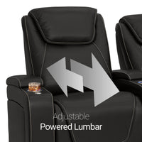 Pantheon Italian Leather Big & Tall Home Theater Seating Single Recliner