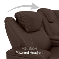 Pantheon Italian Leather Big & Tall Home Theater Seating Single Recliner